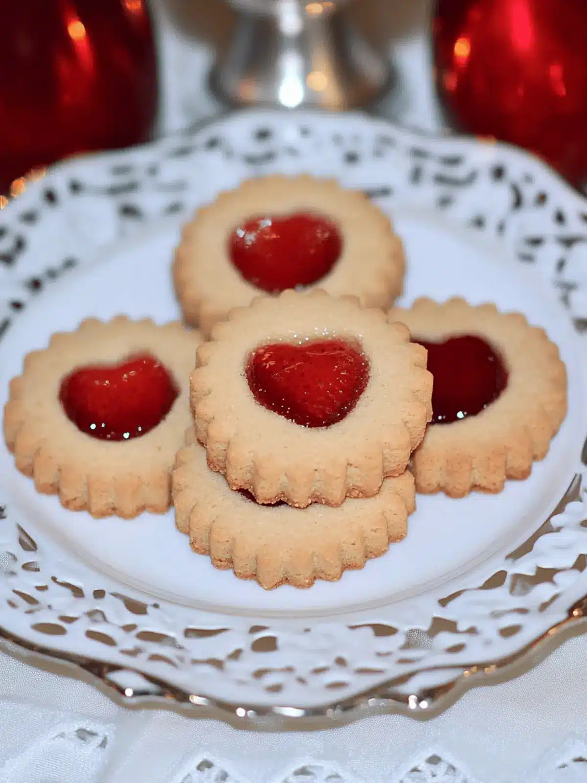 Strawberry Linzer Cookies