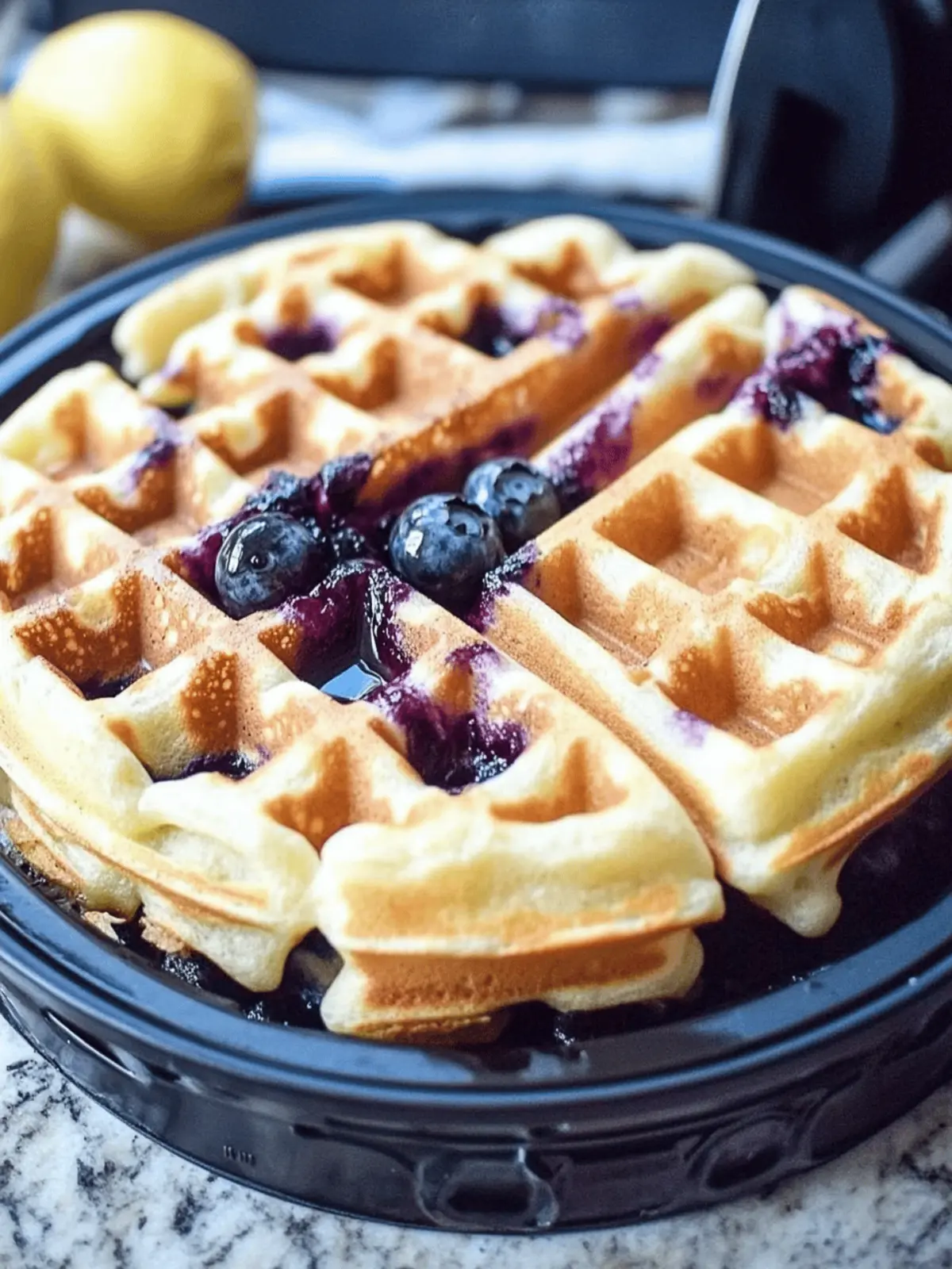 Lemon Blueberry Waffles