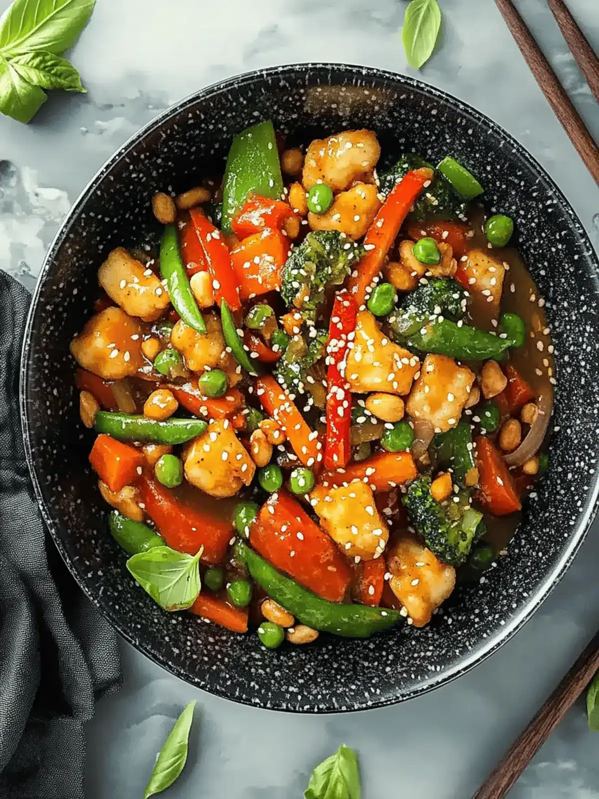 Vegetable Stir Fry with Peanut Sauce