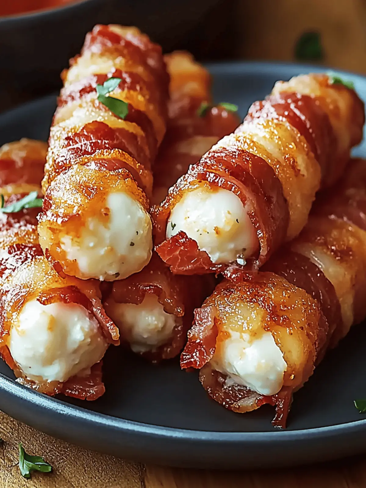 Crispy Bacon-Wrapped Mozzarella Sticks