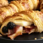 Brie, Blackberry and Bacon Filled Croissants