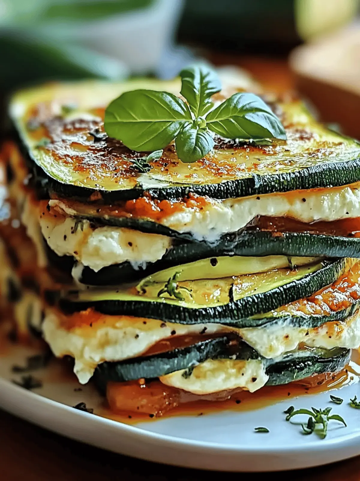 Layered Zucchini Ricotta Melts