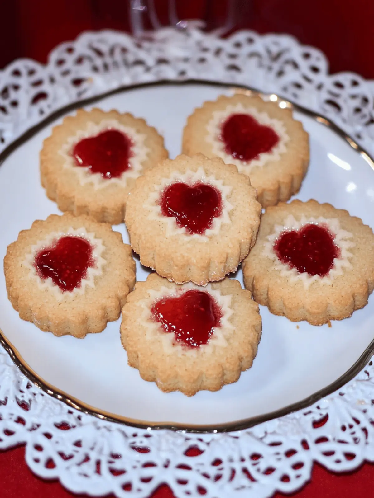 Strawberry Linzer Cookies