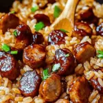 One-Pan Sweet and Tangy BBQ Sausage Rice