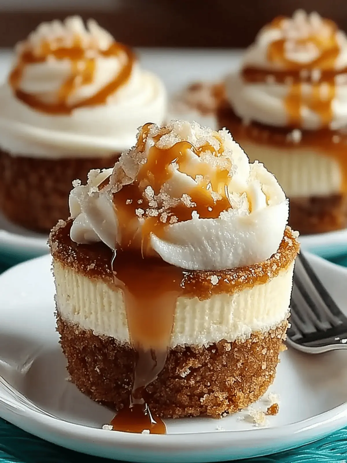 Caramel Swirl Cheesecake Cups
