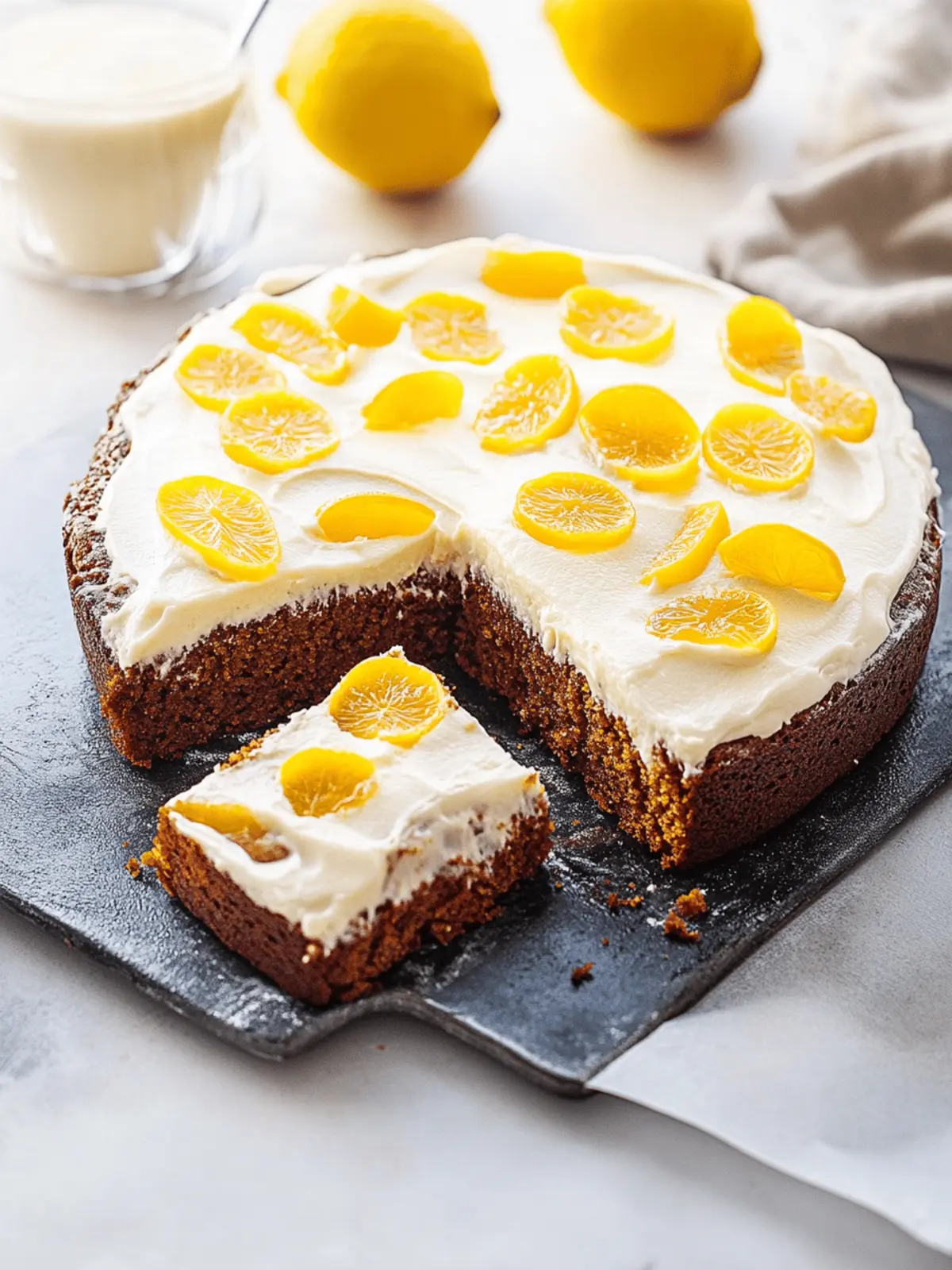Gingerbread Cake with Lemon Cream Cheese