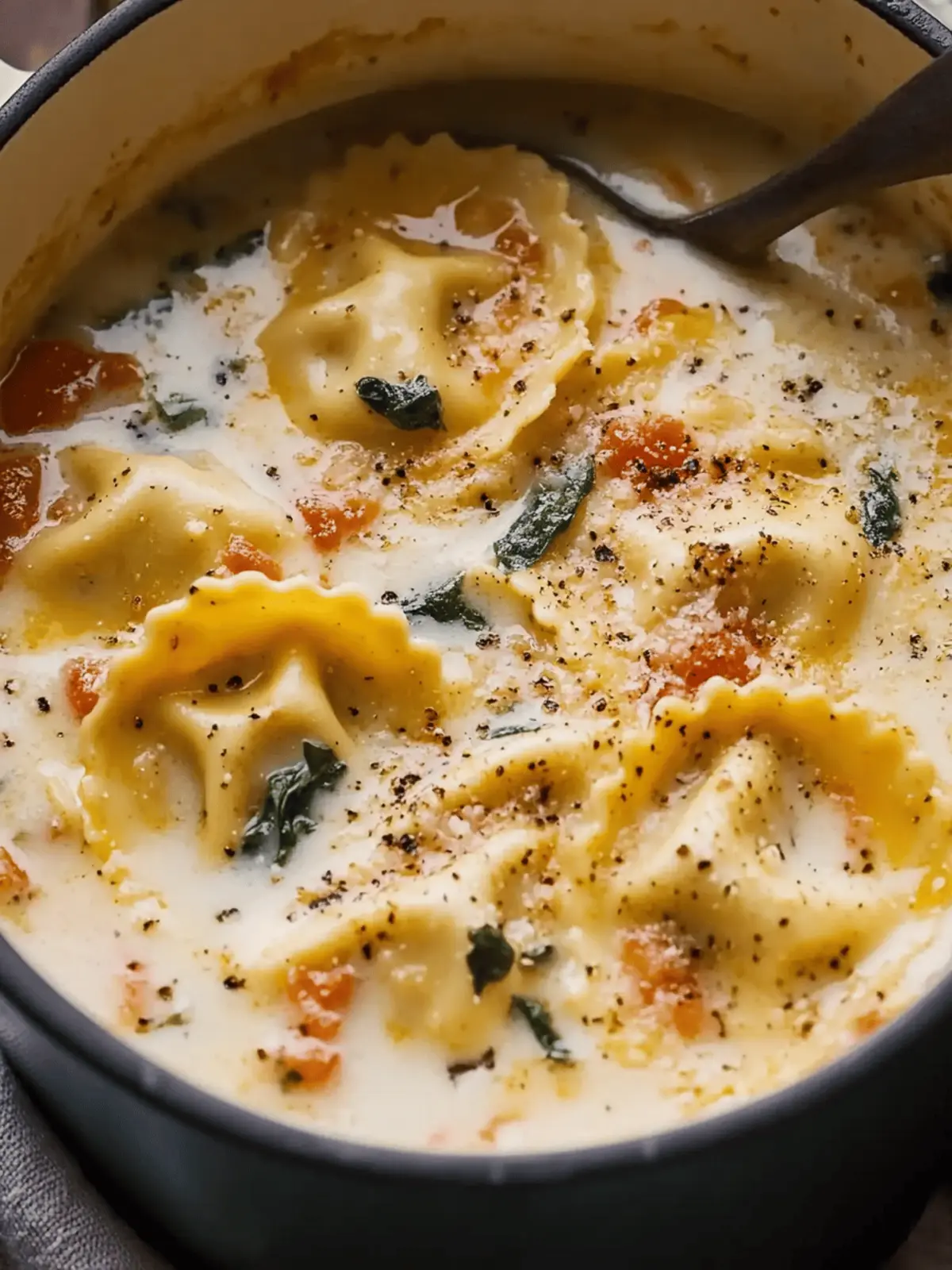 One Oven Ravioli Soup