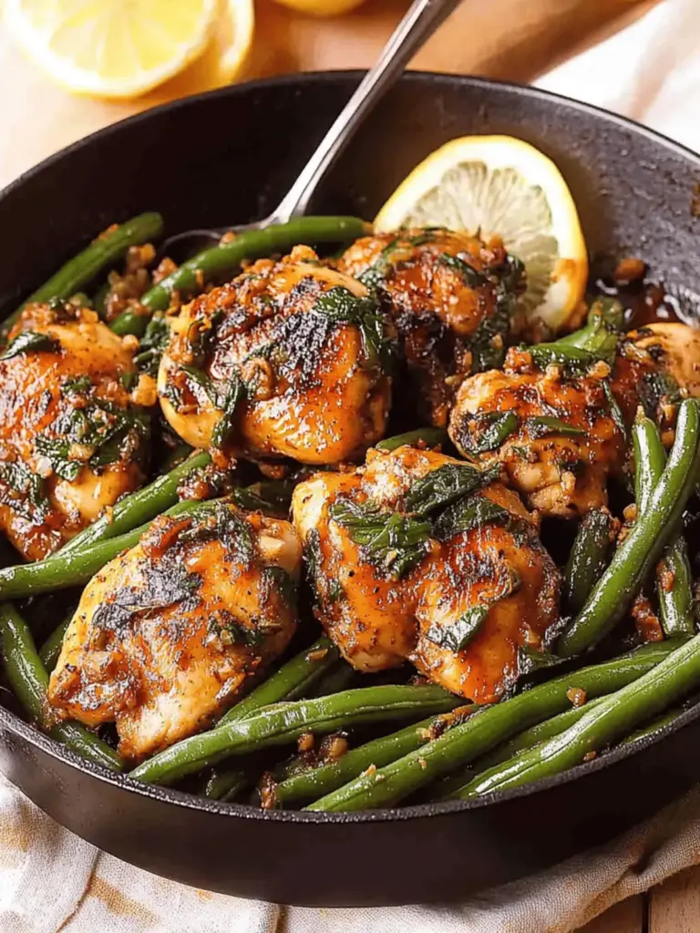 Lemon Garlic Butter Chicken and Green Beans