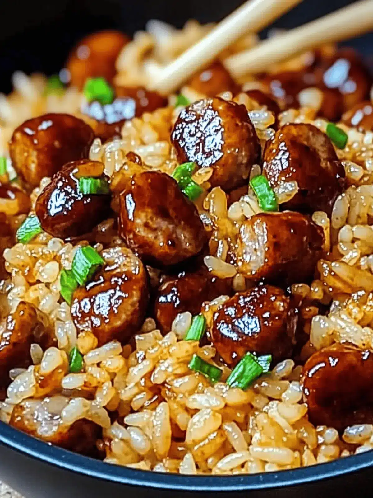 Delicious One-Pan Sweet and Tangy BBQ Sausage Rice in 30 Minutes 2 One-Pan Sweet and Tangy BBQ Sausage Rice
