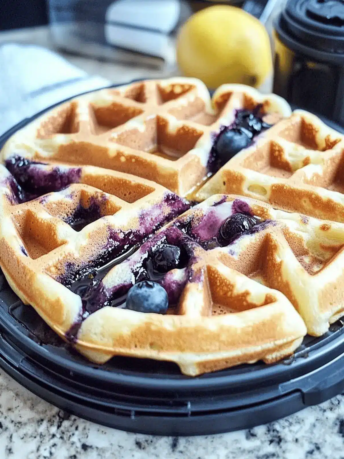 Lemon Blueberry Waffles