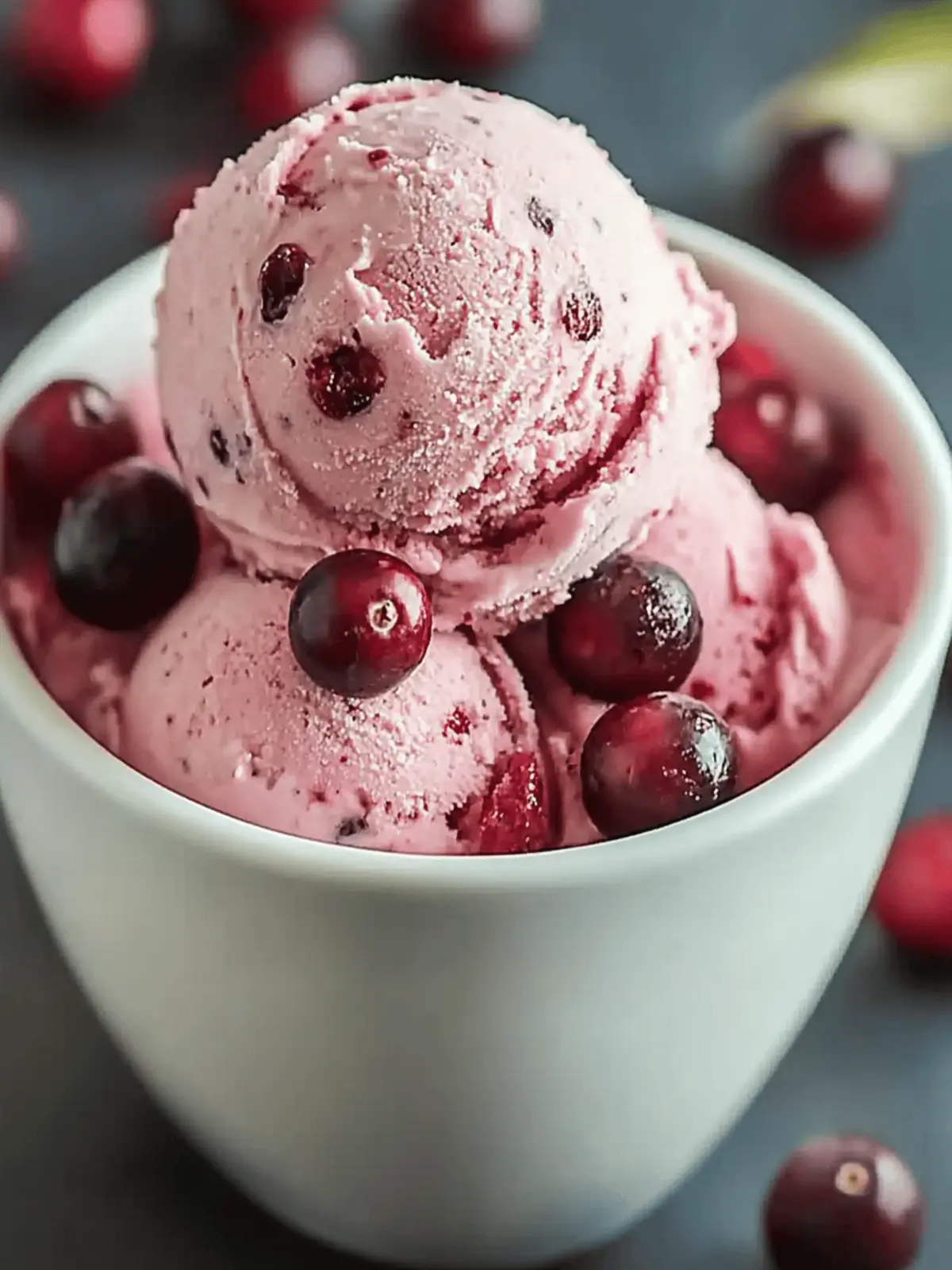 Cranberry Ice Cream Recipe