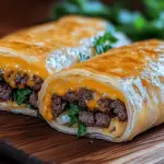 Garlic Butter Beef Cheeseburger Rollups