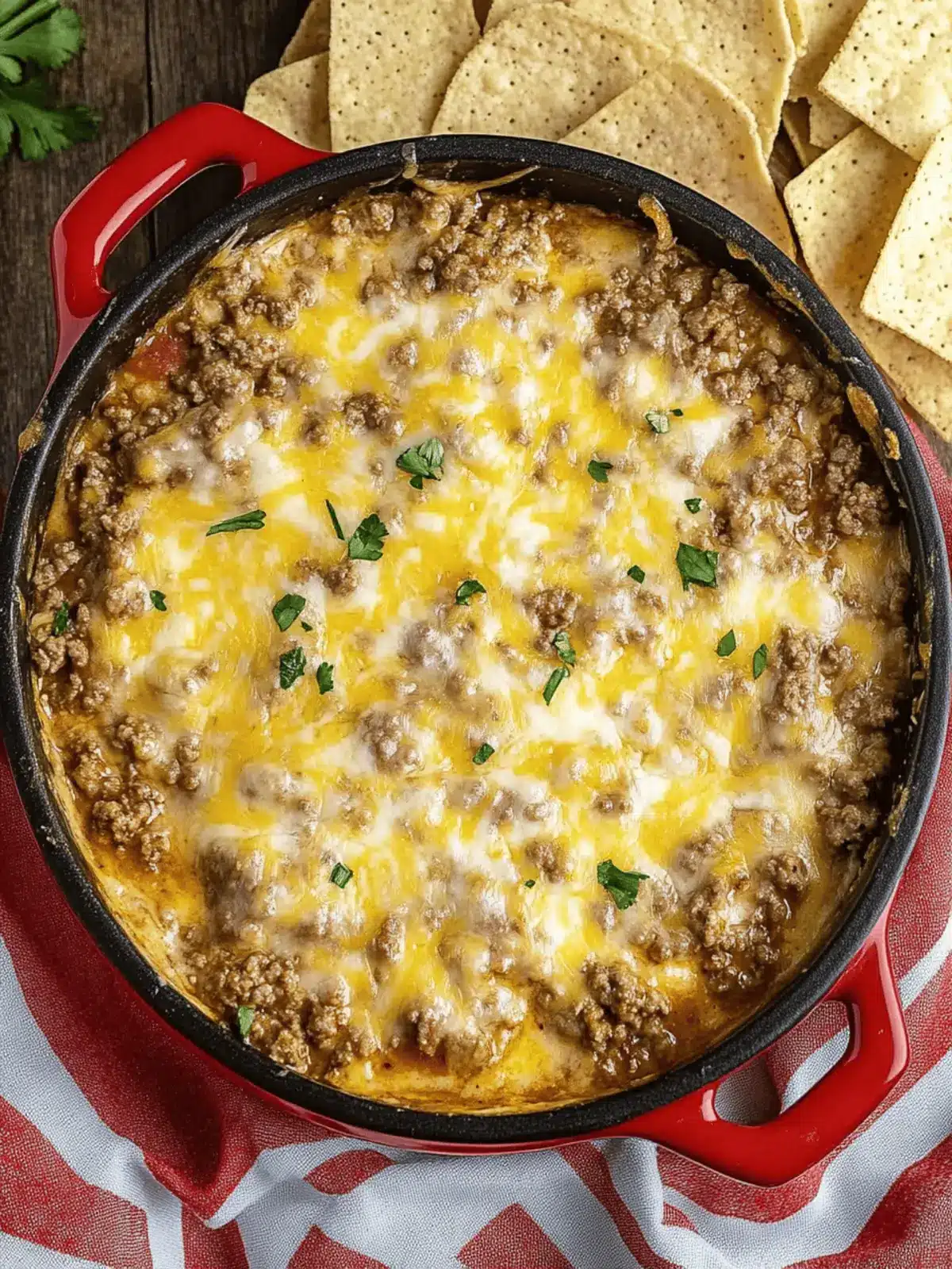 Cheesy Ground Beef Dip
