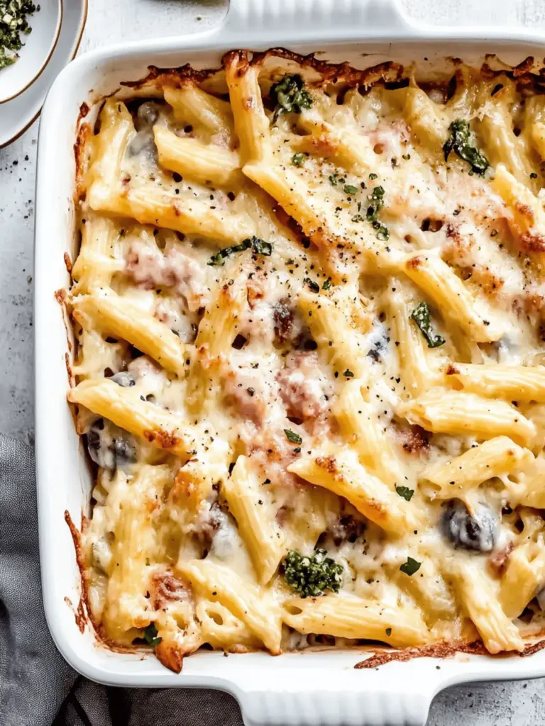 Chicken Cordon Bleu Pasta Bake
