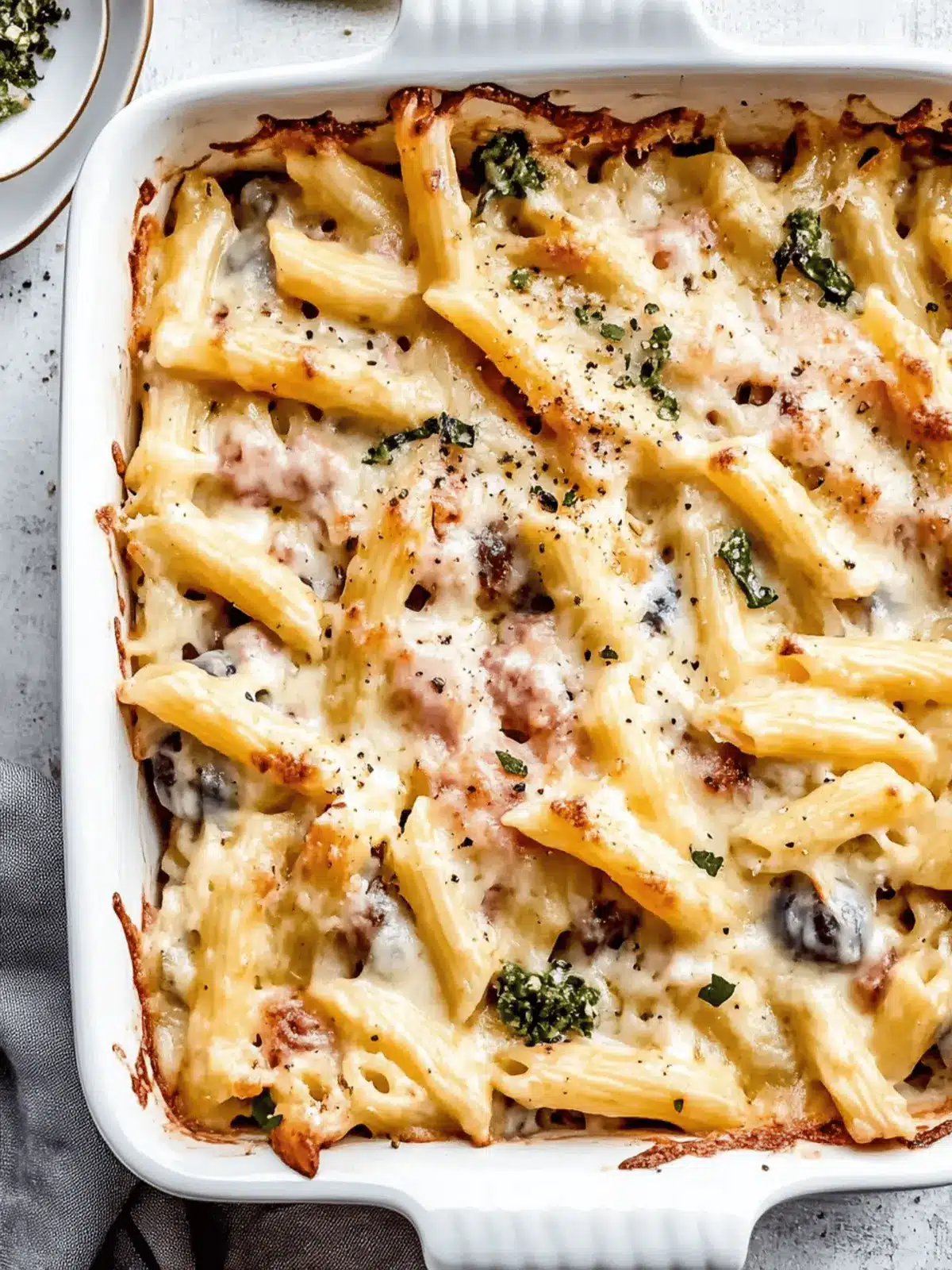 Chicken Cordon Bleu Pasta Bake