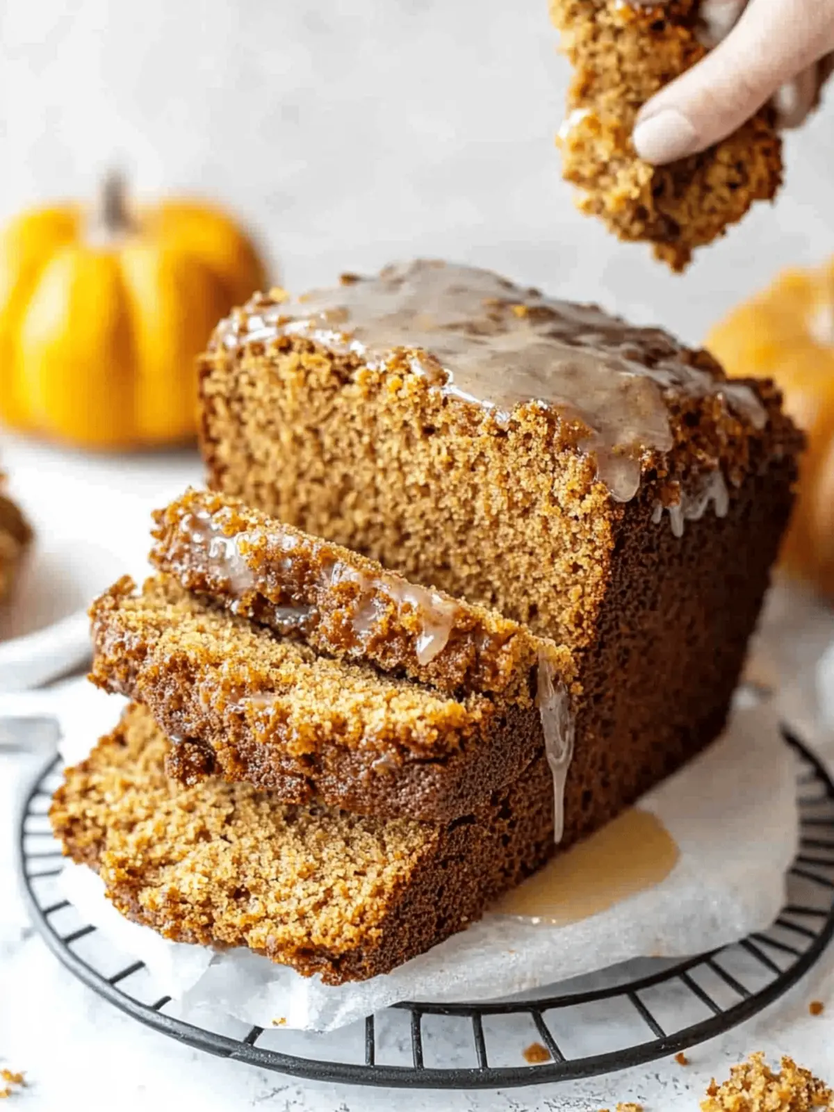 Pumpkin Bread with Maple Glaze