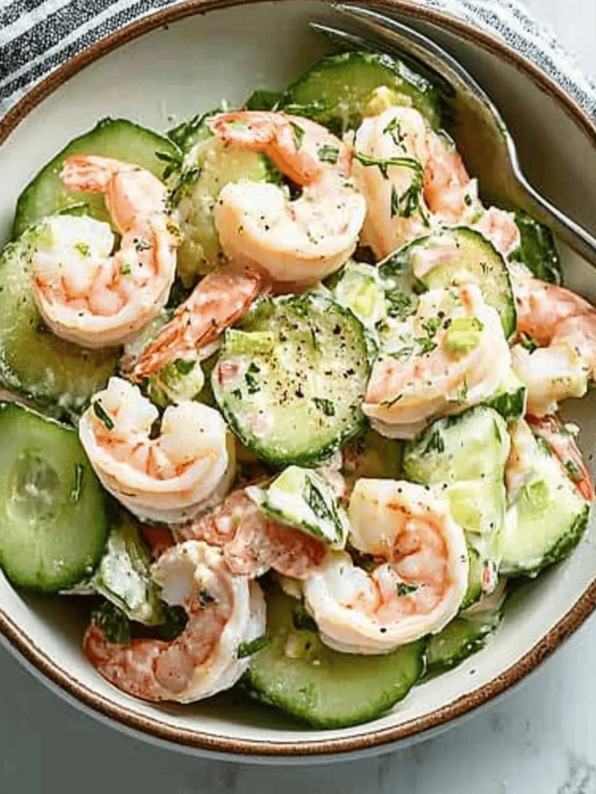 Creamy Cucumber Shrimp Salad