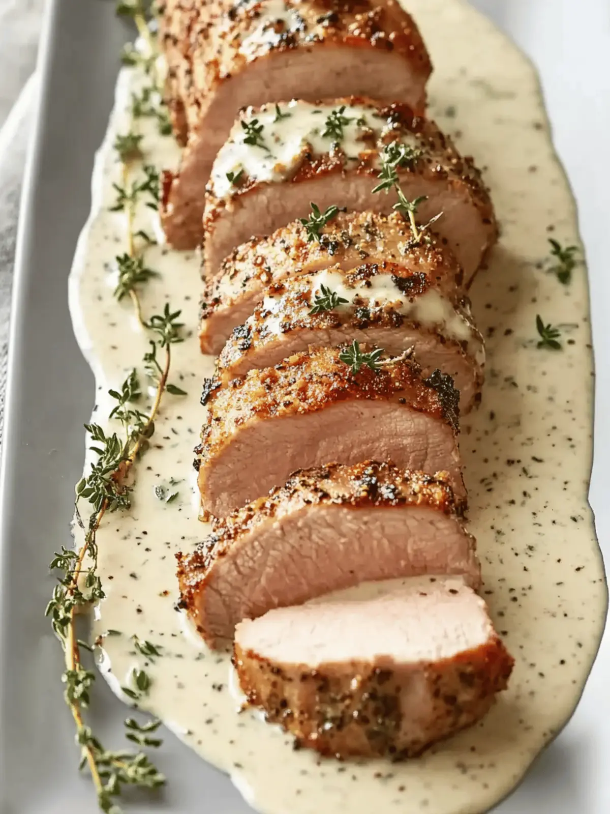 Pork Tenderloin with Dijon Cream Sauce