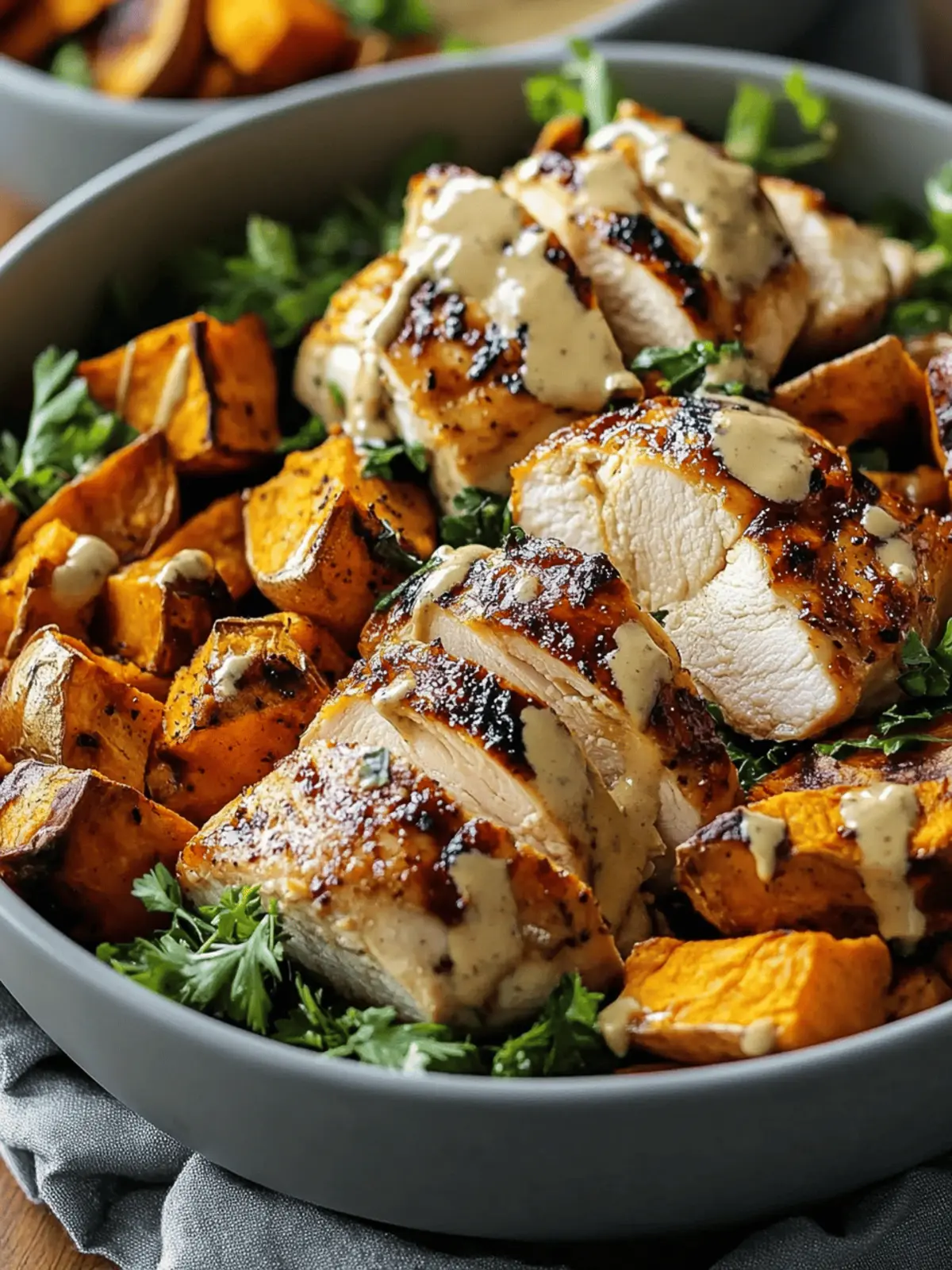 Maple Dijon Chicken & Roasted Sweet Potato