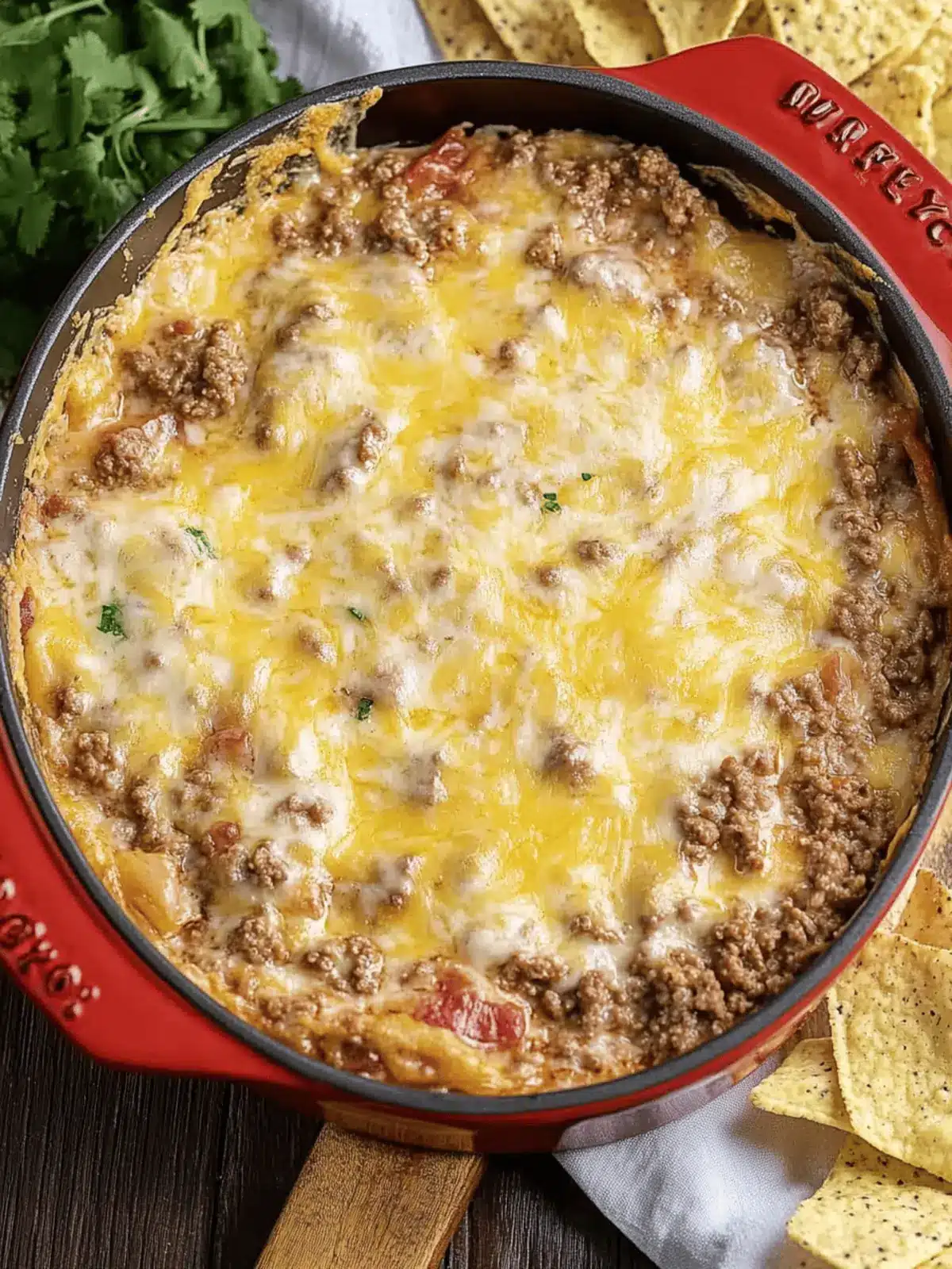Cheesy Ground Beef Dip