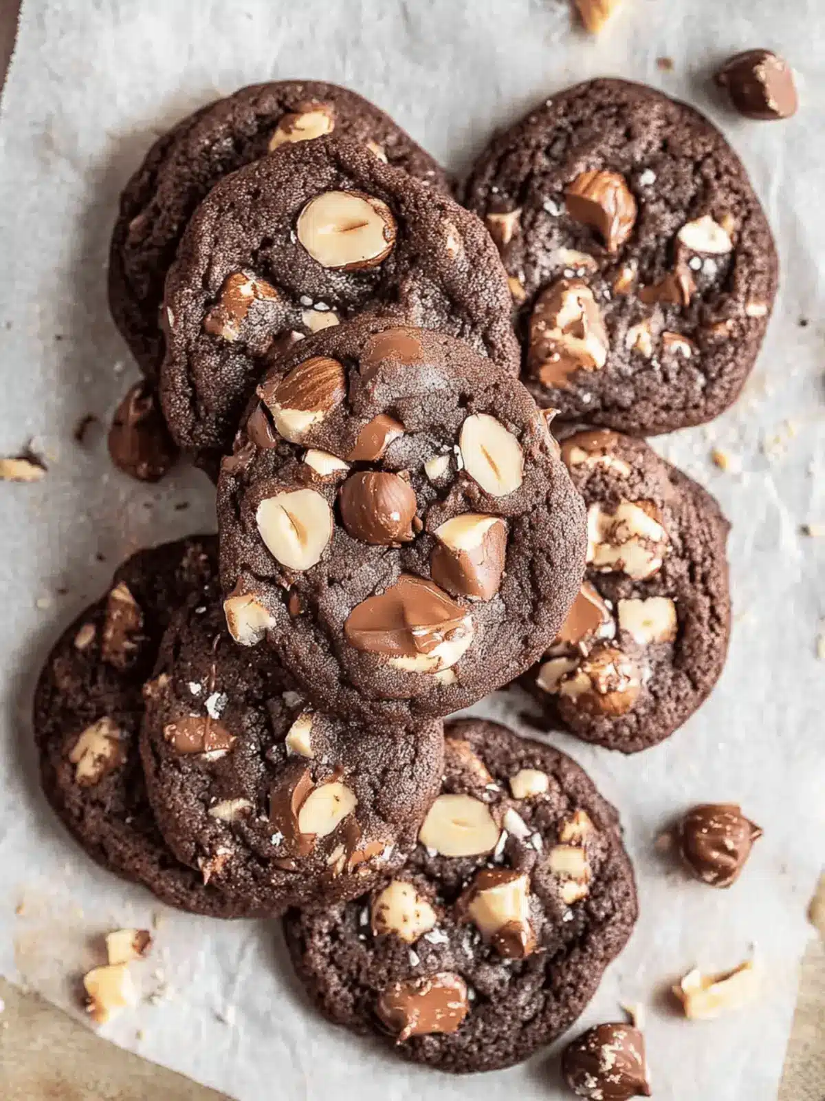 Double Chocolate Hazelnut Cookies