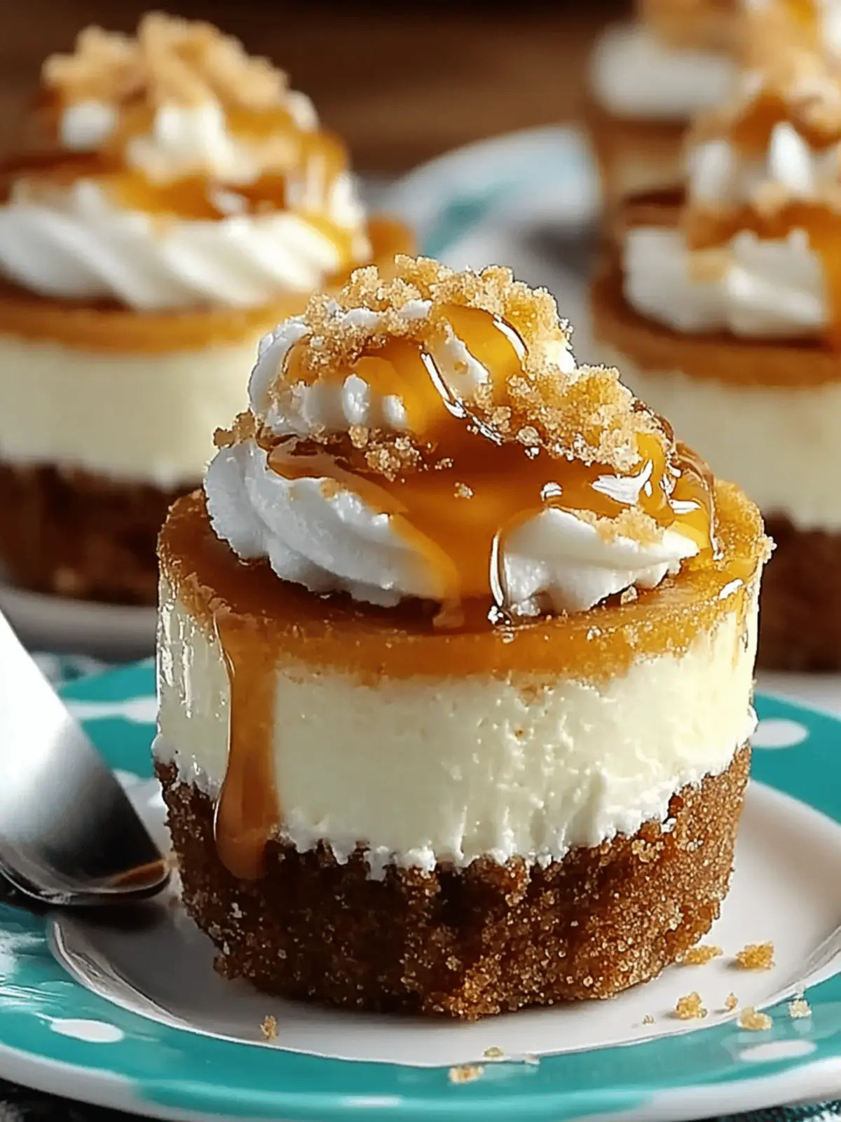 Caramel Swirl Cheesecake Cups