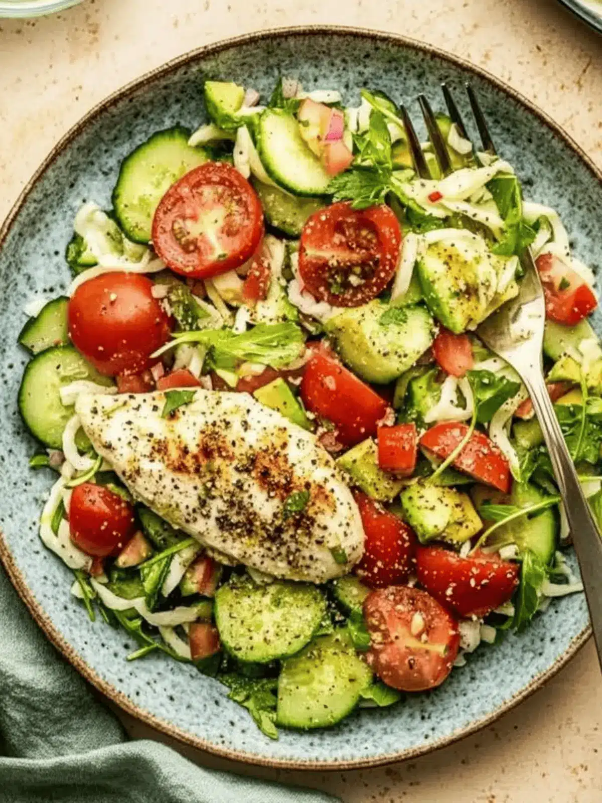 Tomato Cucumber Avocado Salad