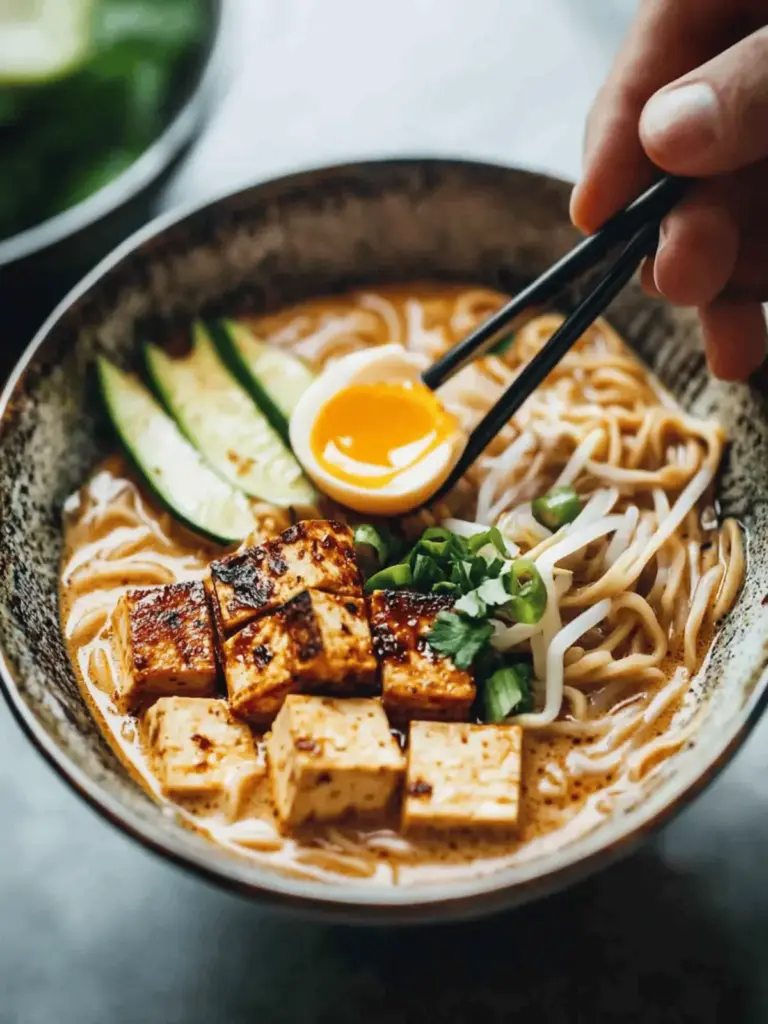 Homemade Spicy Ramen with Tofu