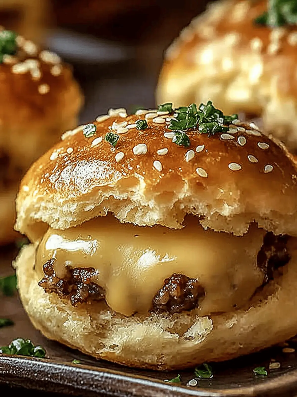 Cheeseburger Biscuit Bombs: The Ultimate Party Snack Delight 3 Cheeseburger Biscuit Bombs