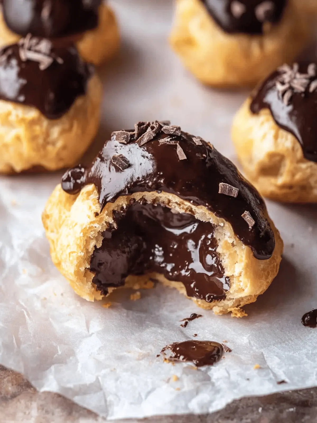 Chocolate Cream Puffs