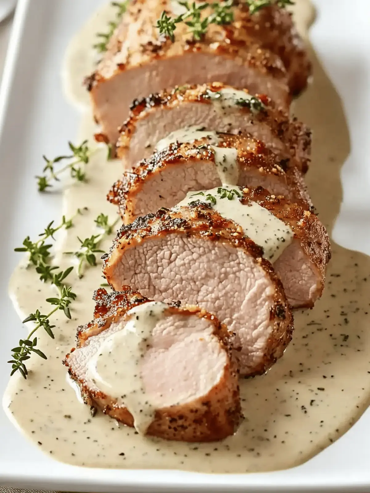Pork Tenderloin with Dijon Cream Sauce