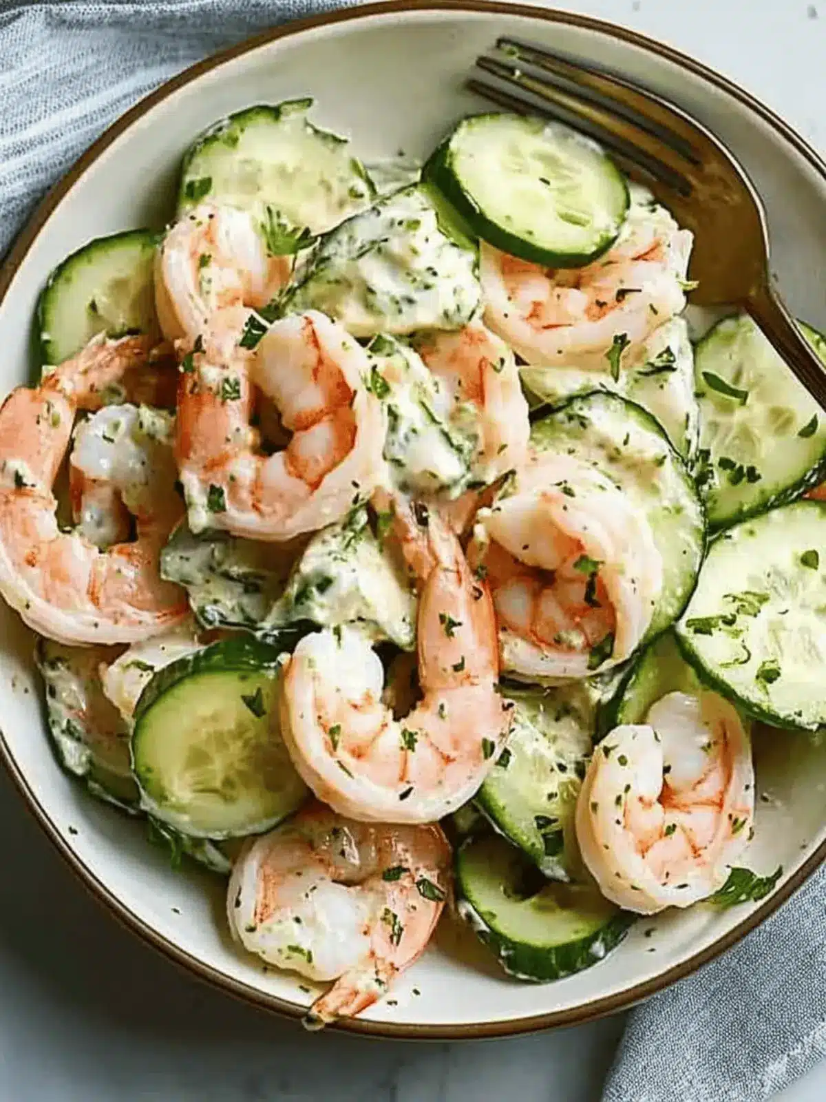 Creamy Cucumber Shrimp Salad