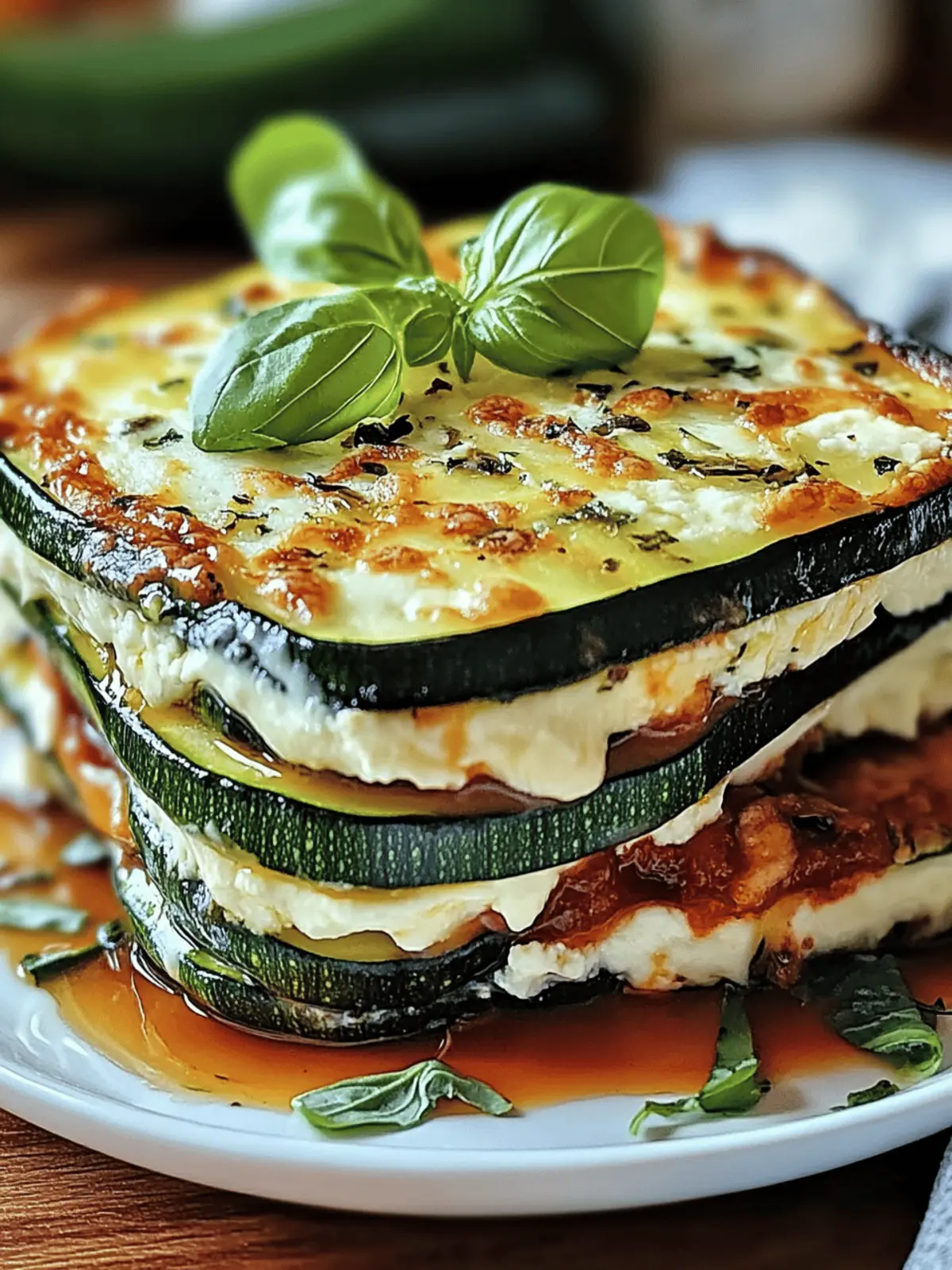 Layered Zucchini Ricotta Melts