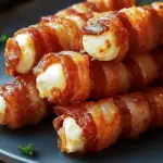 Crispy Bacon-Wrapped Mozzarella Sticks
