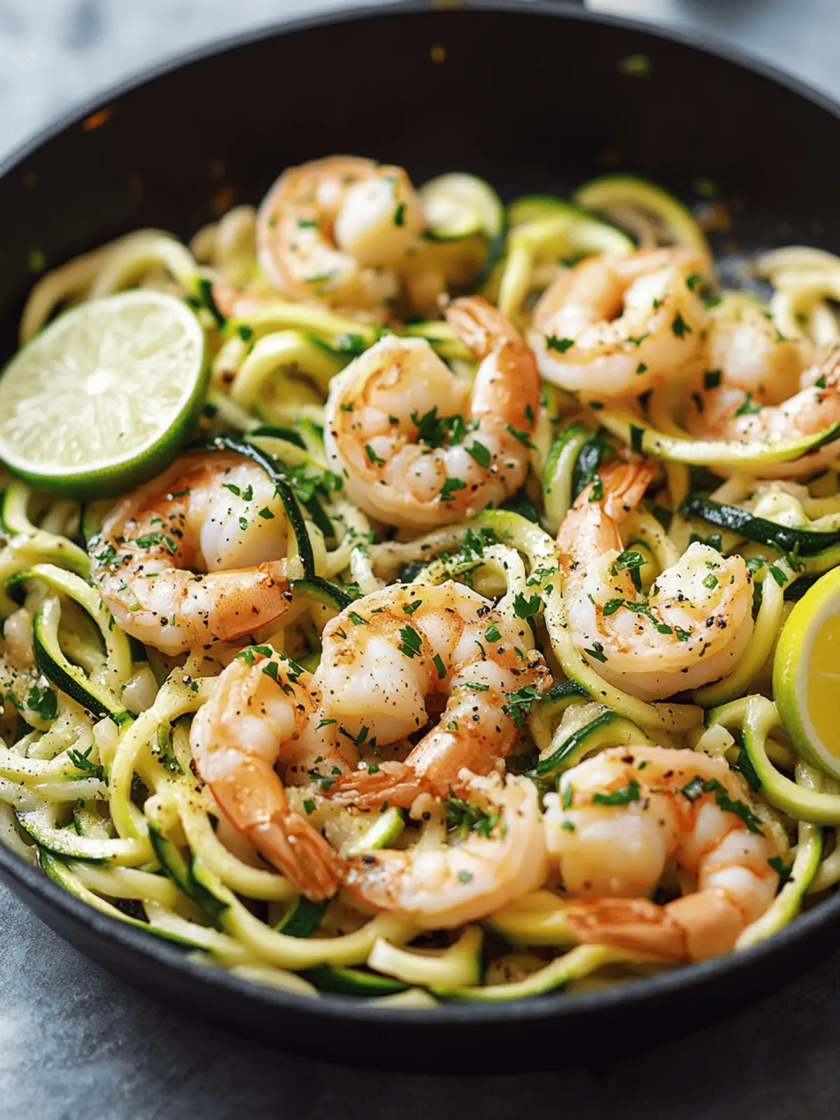 Garlic Shrimp and Zucchini Noodles