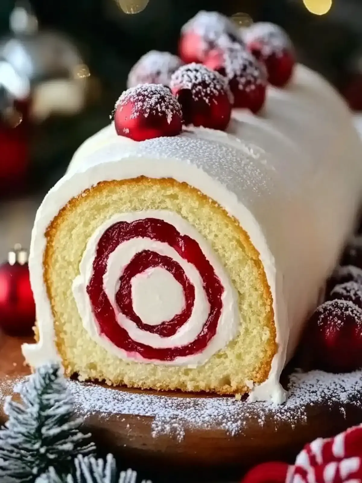 Christmas Vanilla Roll Cake