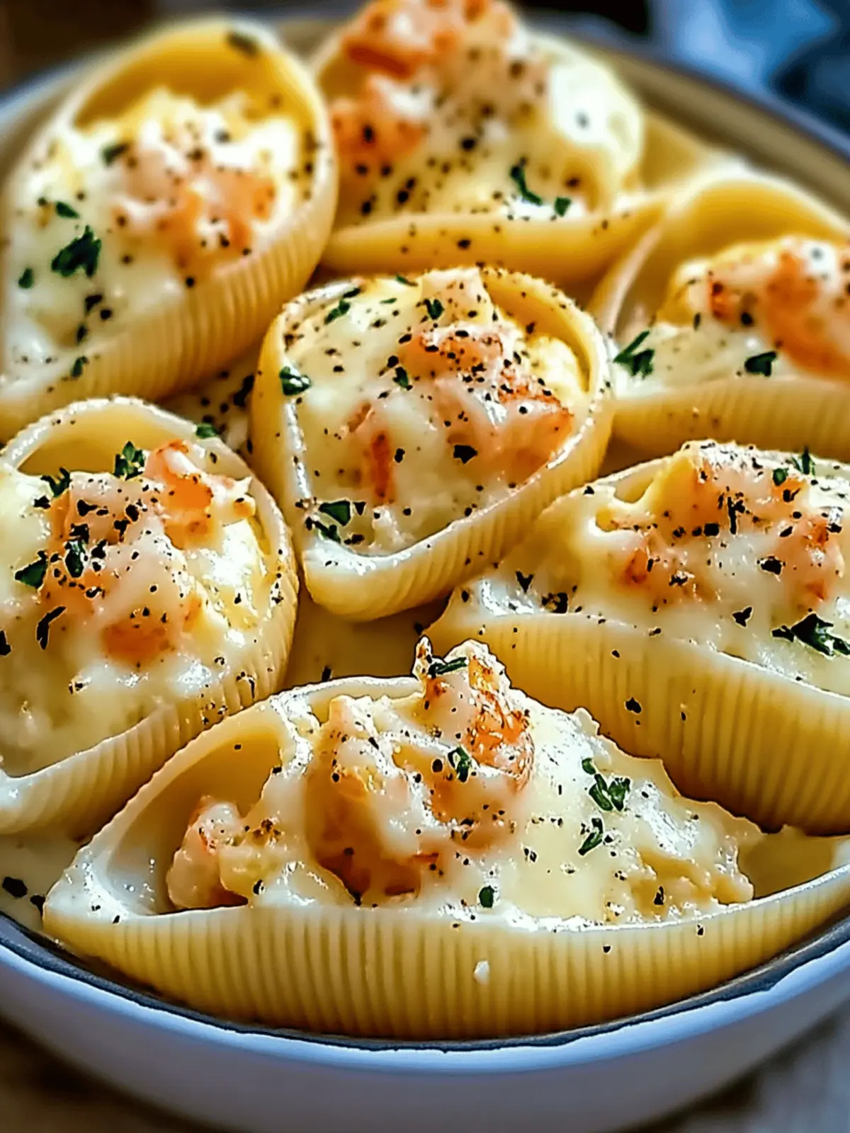 Creamy Seafood Stuffed Shells