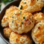 Keto Garlic Cheddar Drop Biscuits