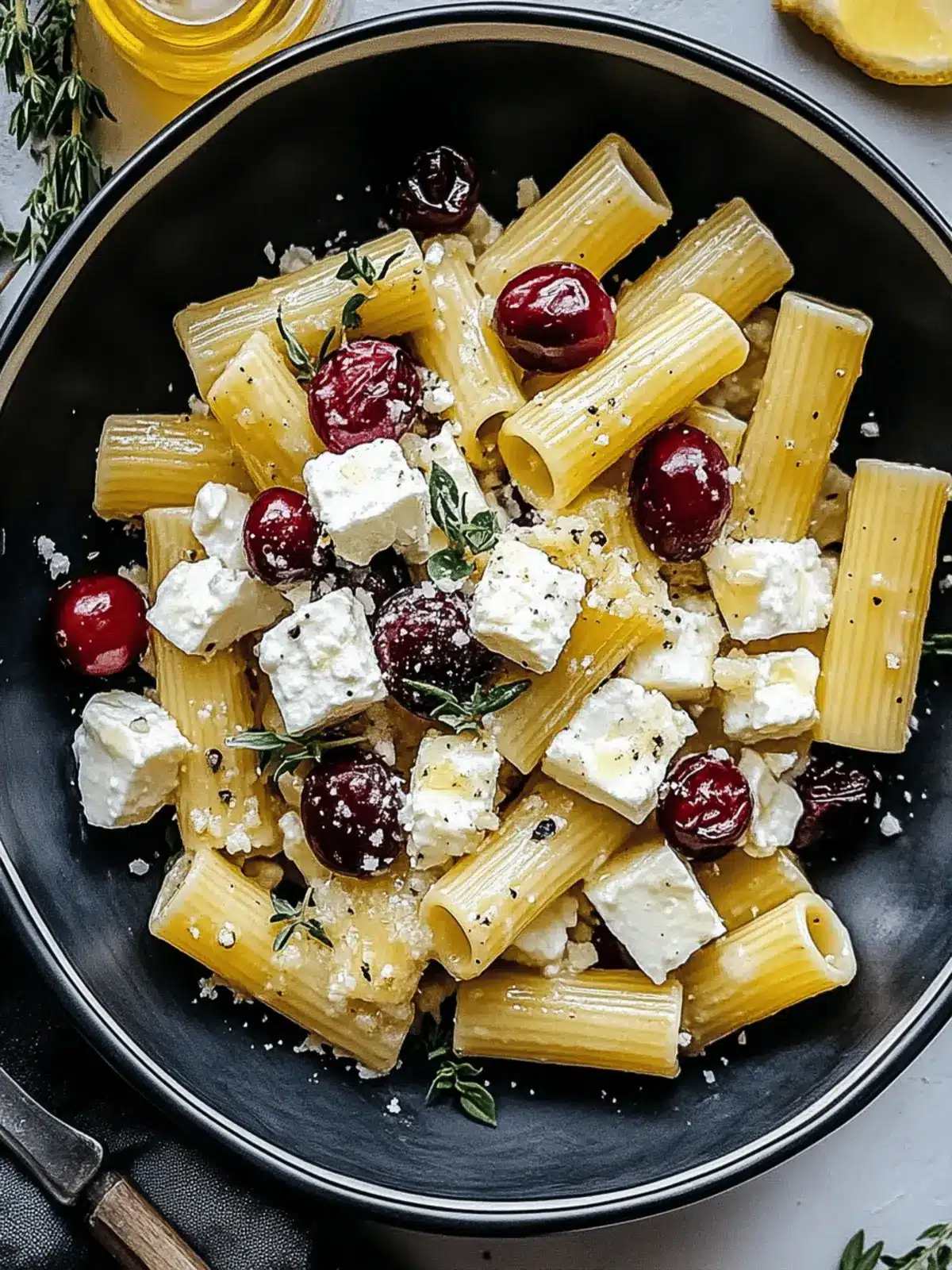 Feta & Cranberry Rigatoni Salad