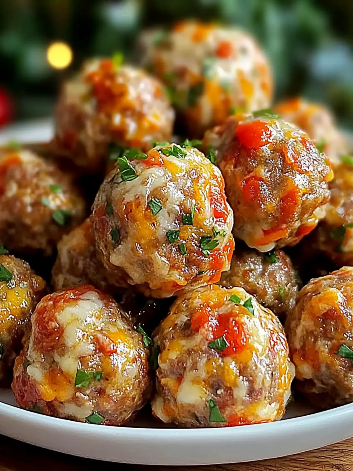 Spicy Rotel Cream Cheese Sausage Balls