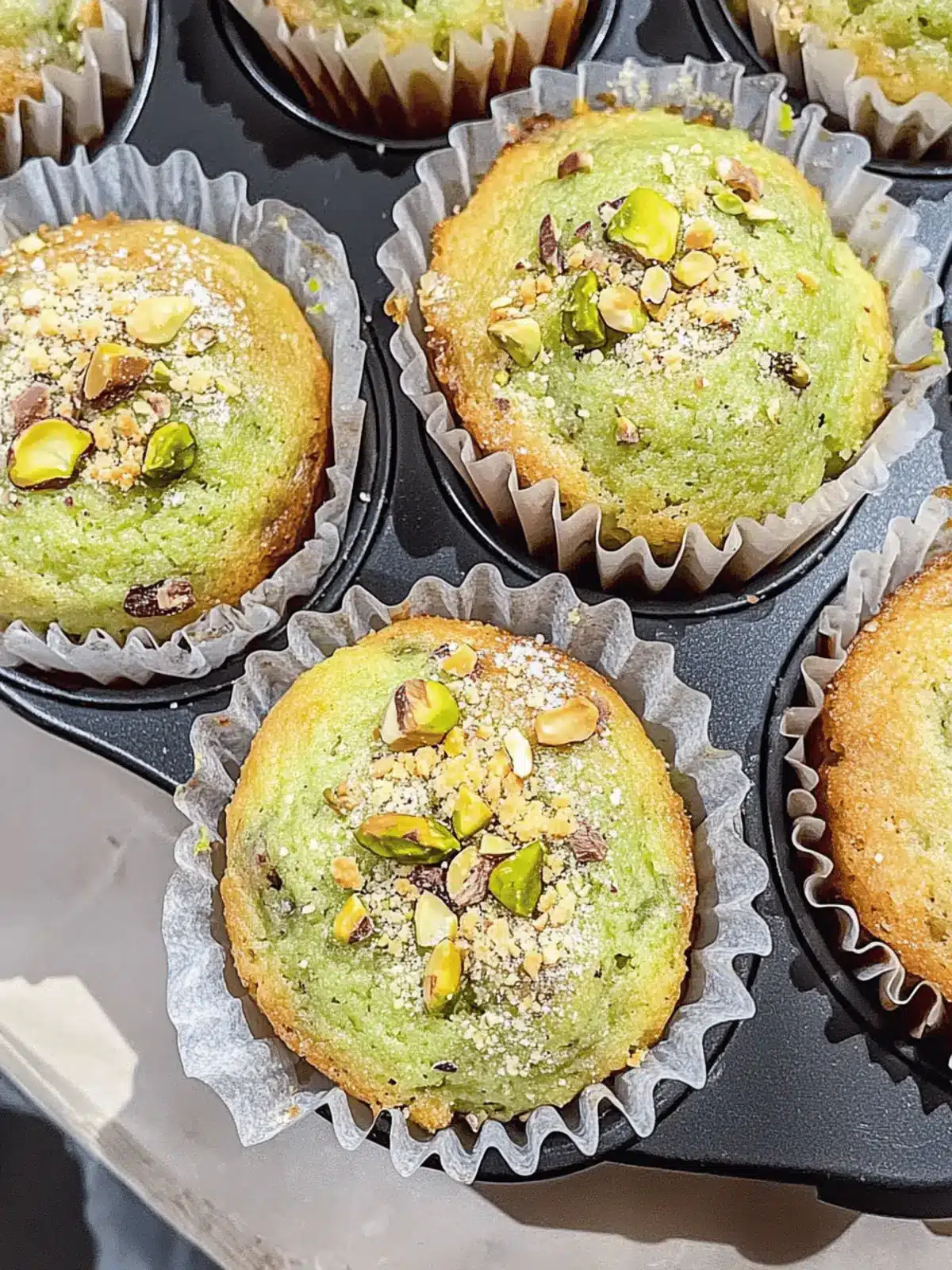Bakery Style Pistachio Muffins