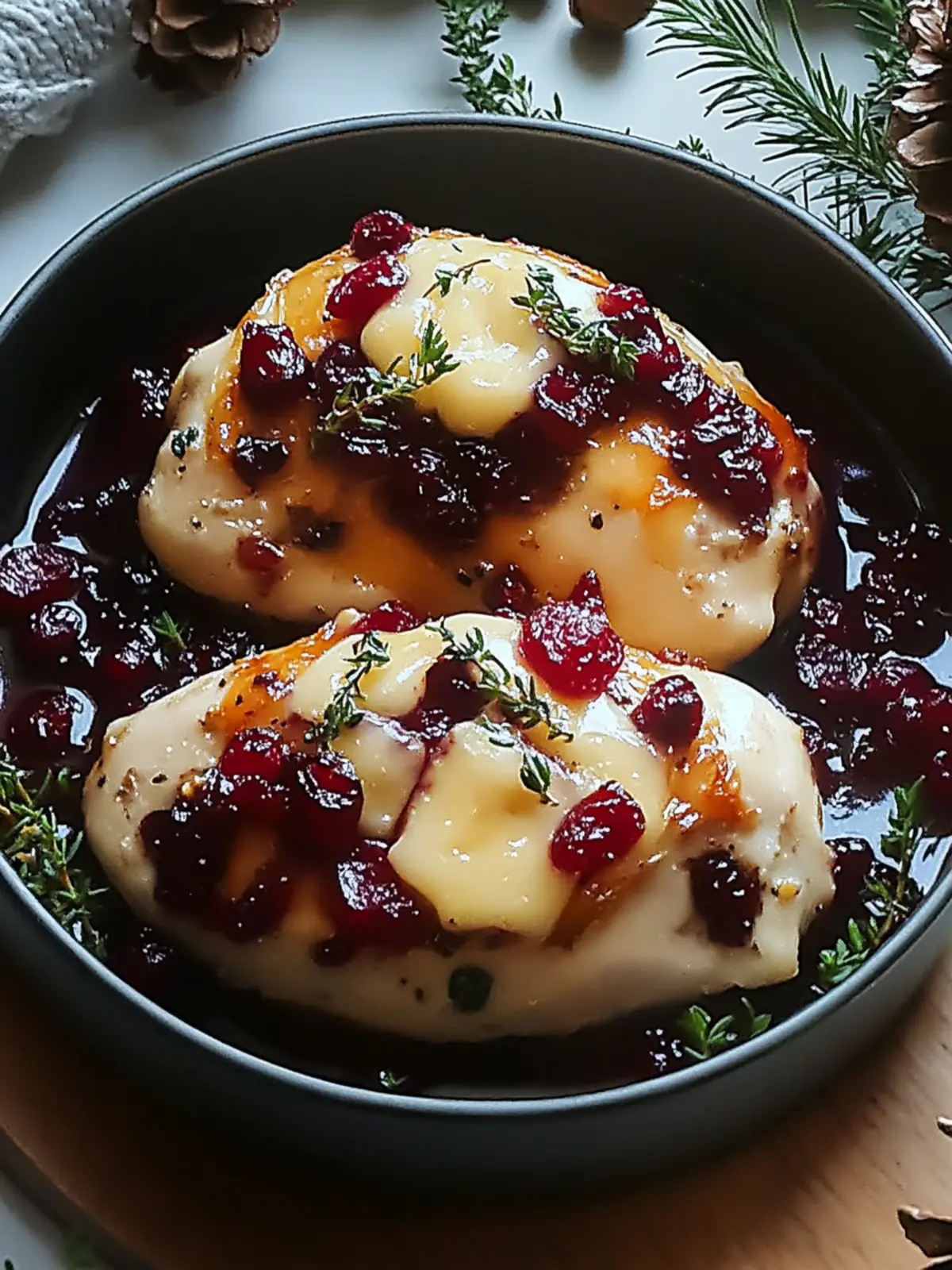 Cranberry Brie Stuffed Chicken