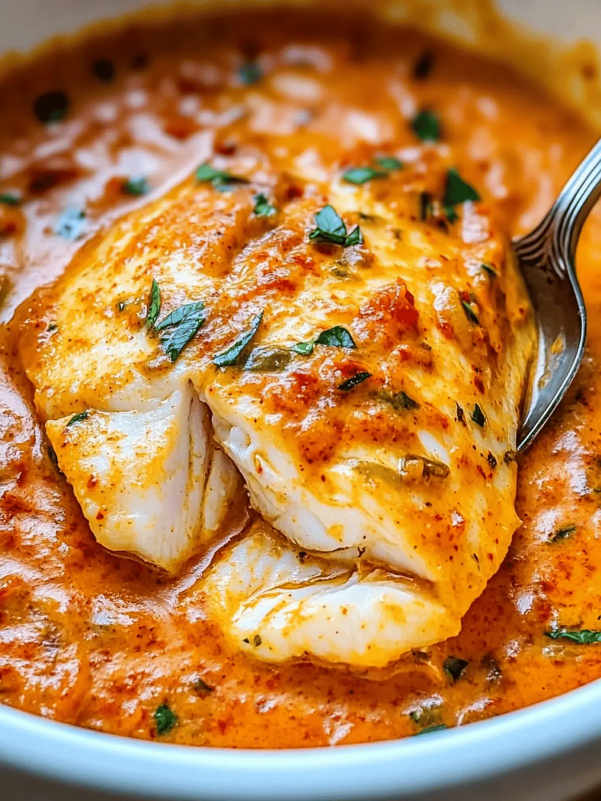 Tilapia in Roasted Pepper Sauce