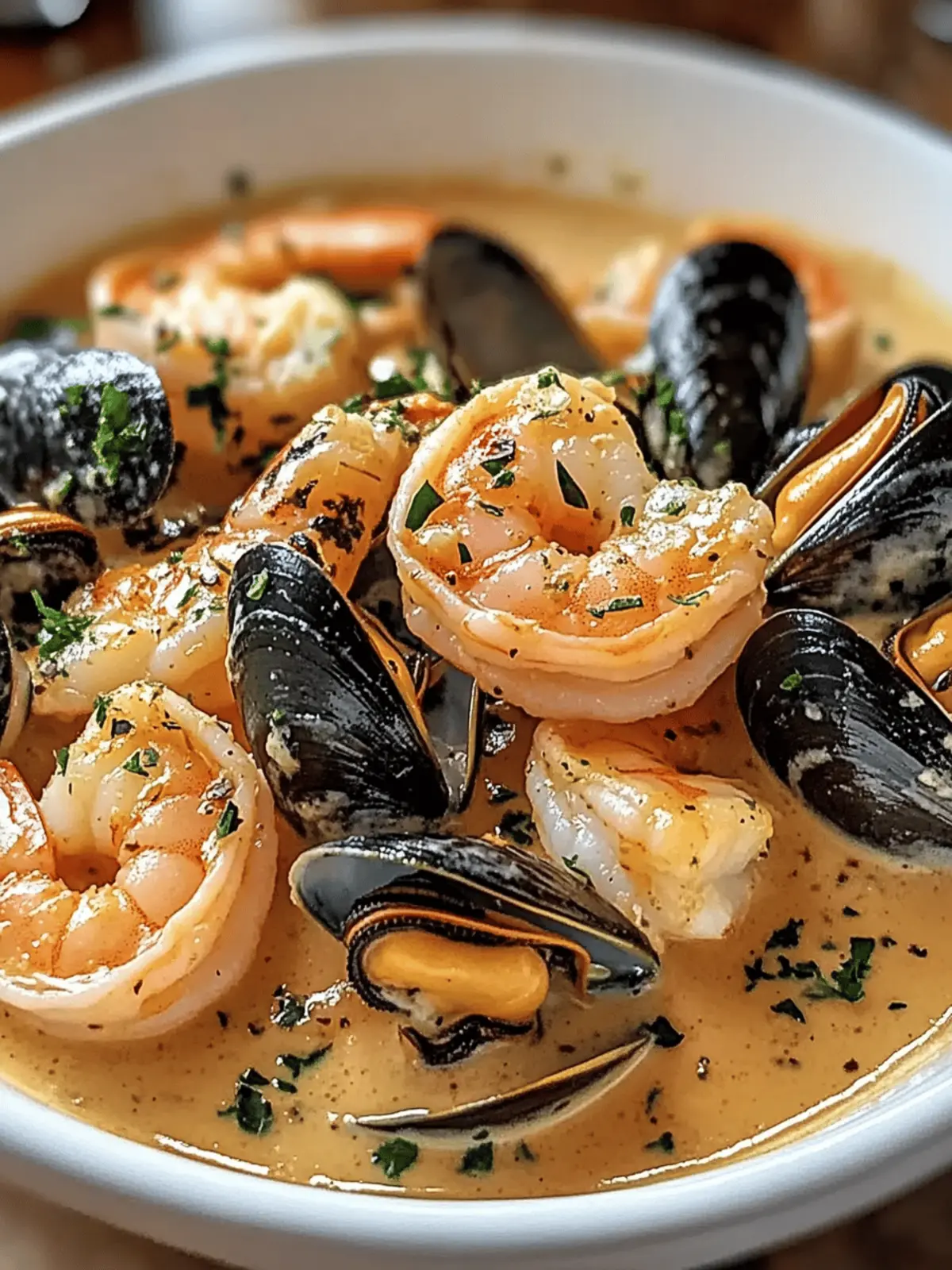 Shrimp and Mussels in Creamy Garlic Sauce for Ultimate Comfort 2 Shrimp and Mussels in Creamy Garlic Sauce