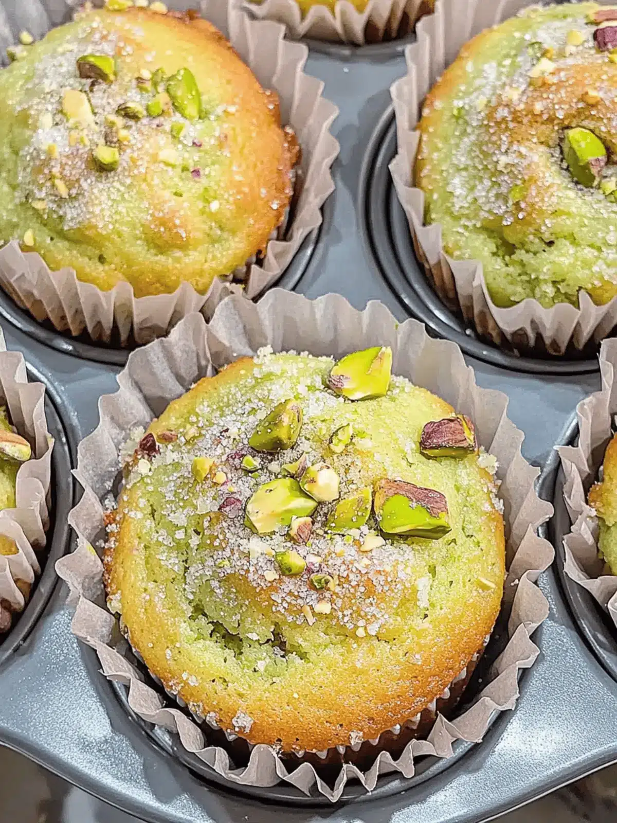 Bakery Style Pistachio Muffins