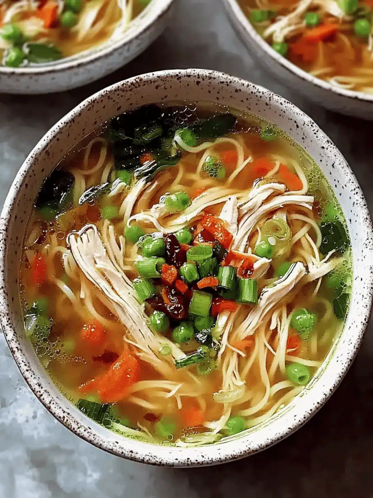 Classic Ginger Garlic Chicken Noodle Soup