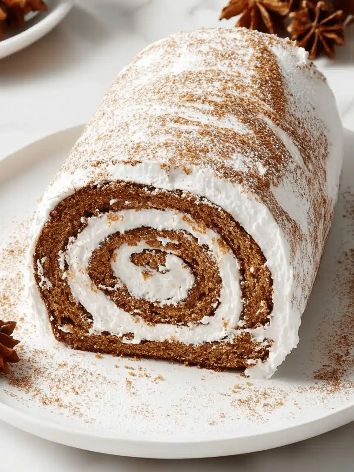 Irresistible Gingerbread Yule Log Cake for Festive Celebrations 4 Gingerbread Yule Log Cake