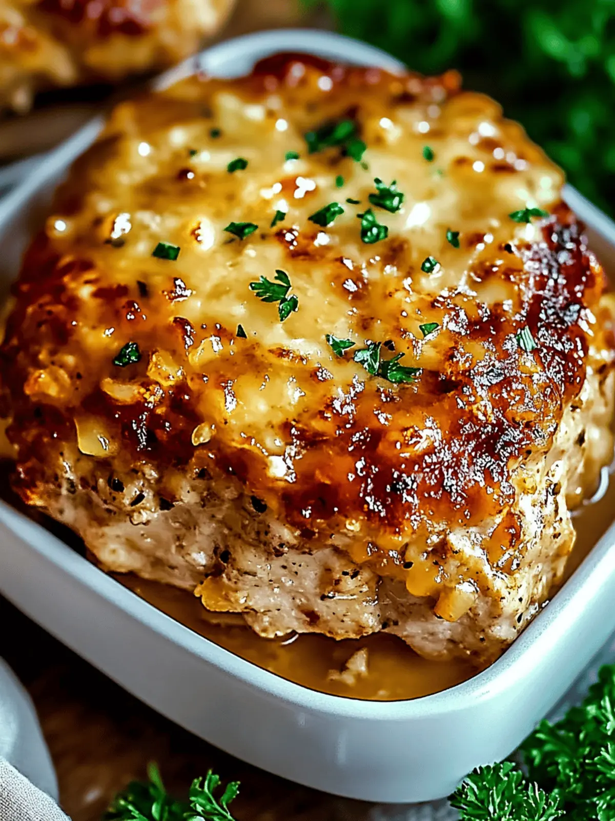 Garlic Parmesan Chicken Meatloaves