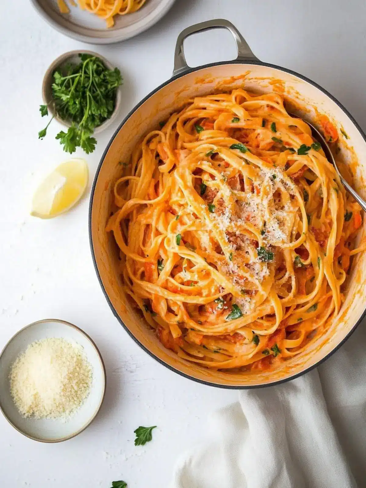 Creamy Red Pepper Alfredo Pasta: Your New Guilt-Free Indulgence 5 Creamy Red Pepper Alfredo Pasta