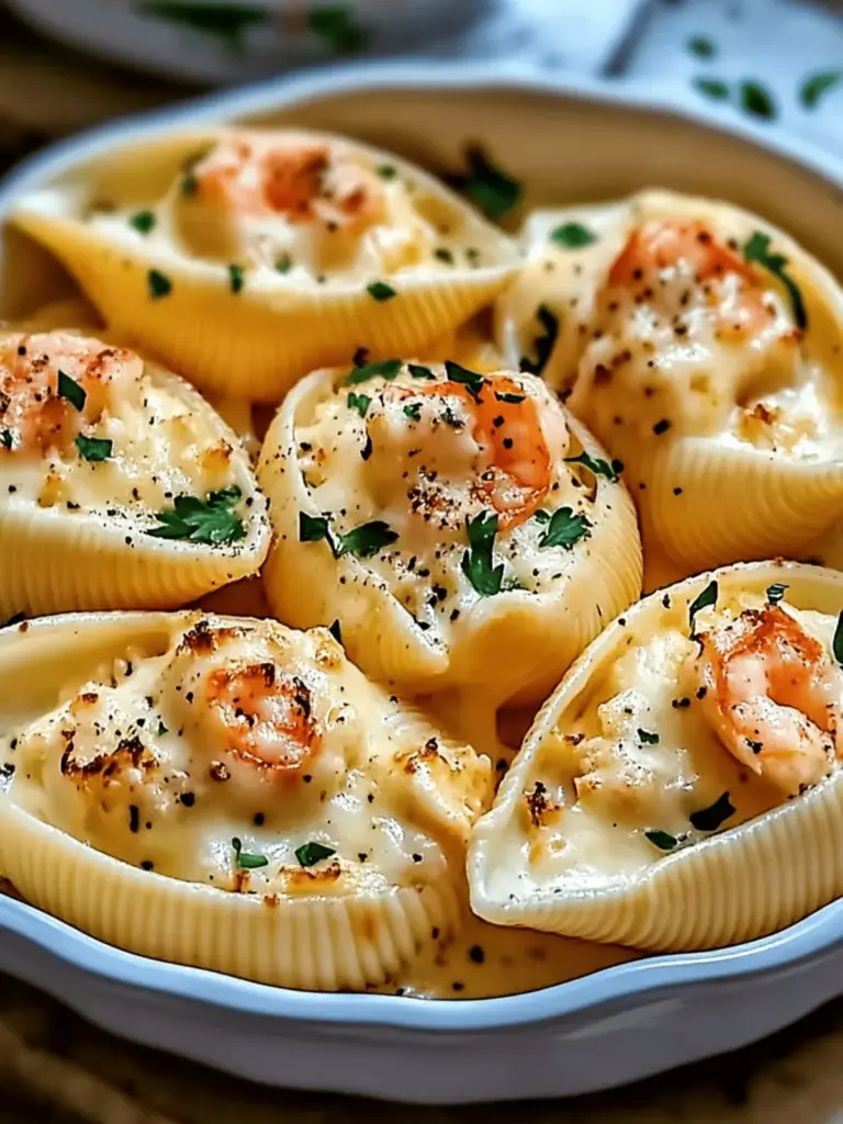 Creamy Seafood Stuffed Shells
